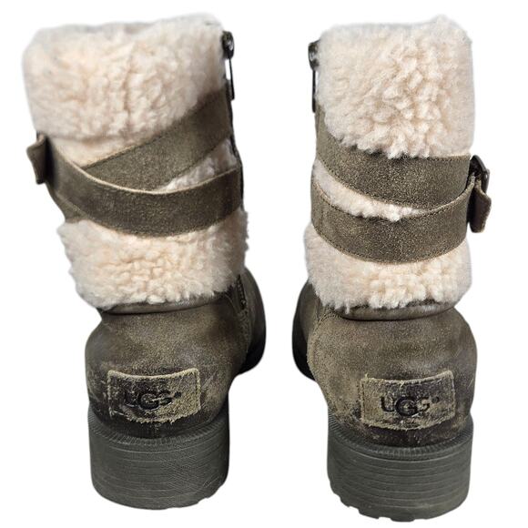 UGG Boots Womens 7.5 Blayre III UggPure Wool Waterproof Leather Dove Gray Straps - Picture 7 of 12
